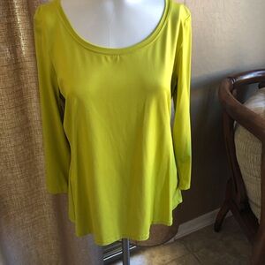 Peter Nygard Neon Green Women’s Top Size M Long Sleeve Great For All Occasions